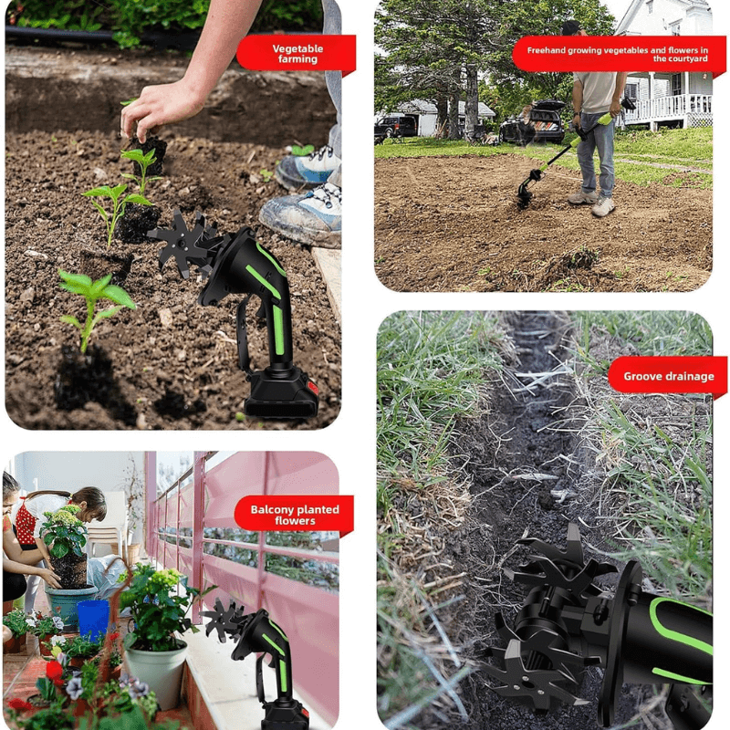 EcoTiller | Wireless Soil Cultivator with Adjustable Handle