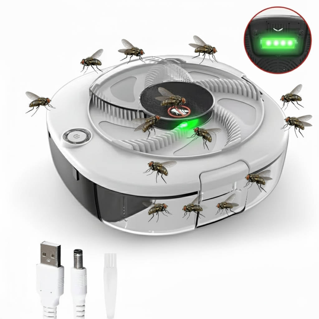SmartZap Indoor Fly Catcher – Rechargeable USB Trap with 5 Bait Zones
