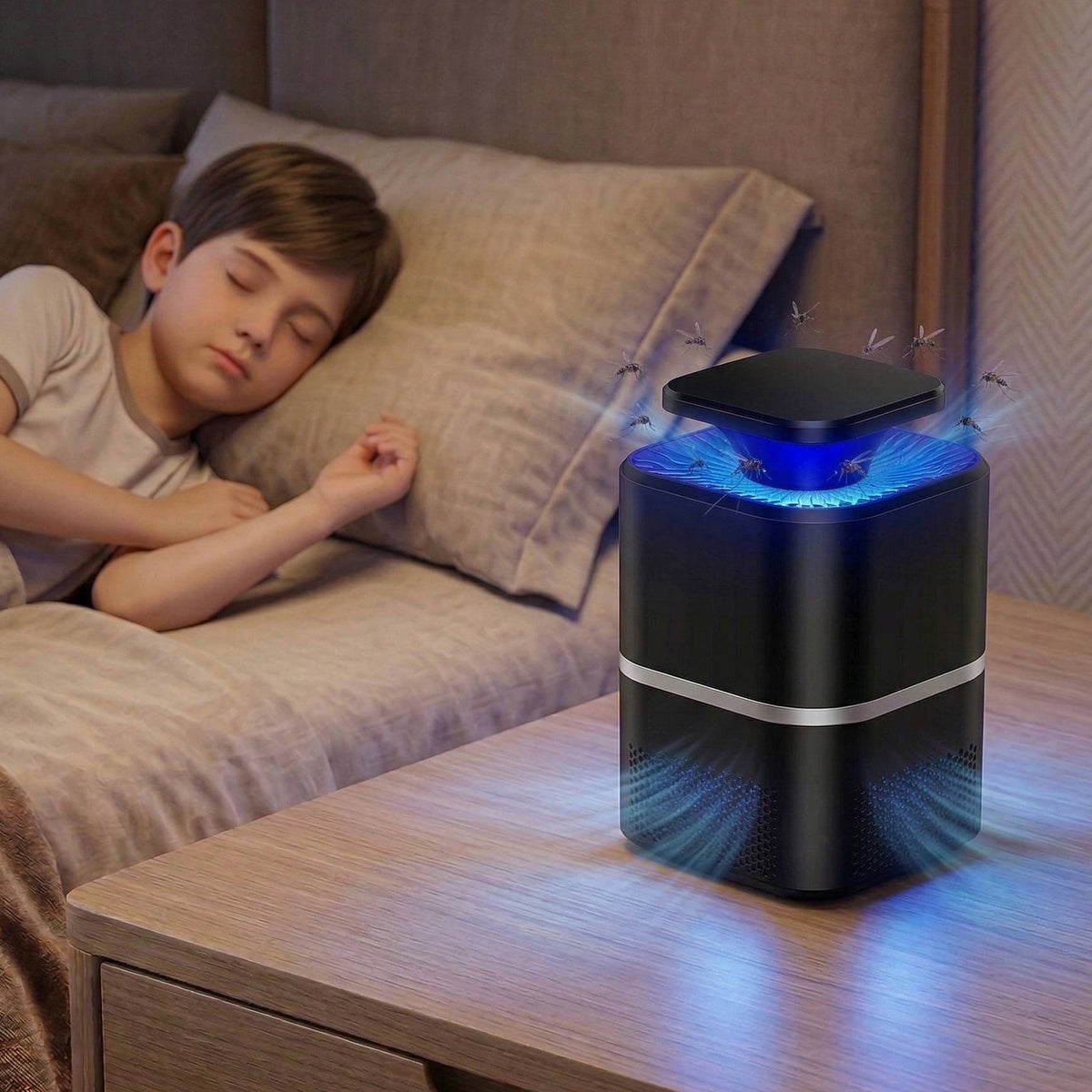 EcoGuard UV Insect Trap – Rechargeable Mosquito Catcher with 360° Light & Silent Fan