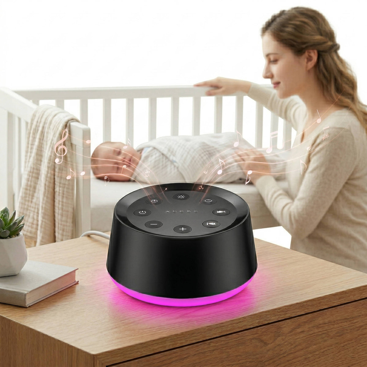 SereneSound Dream Machine – 30-Option Sleep Aid with Color Light & Timer
