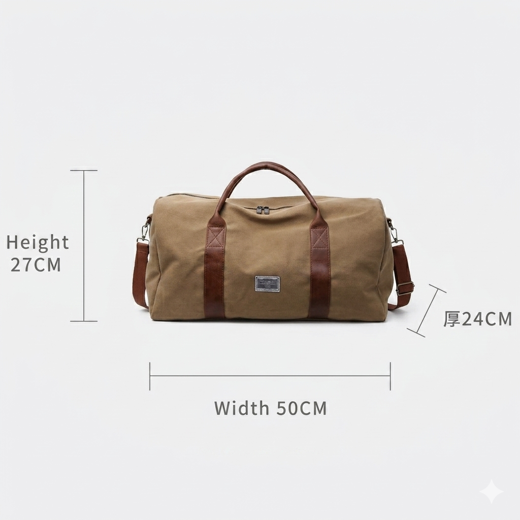 Adventure Ready: Sturdy Canvas Duffel for Travel & Outdoor
