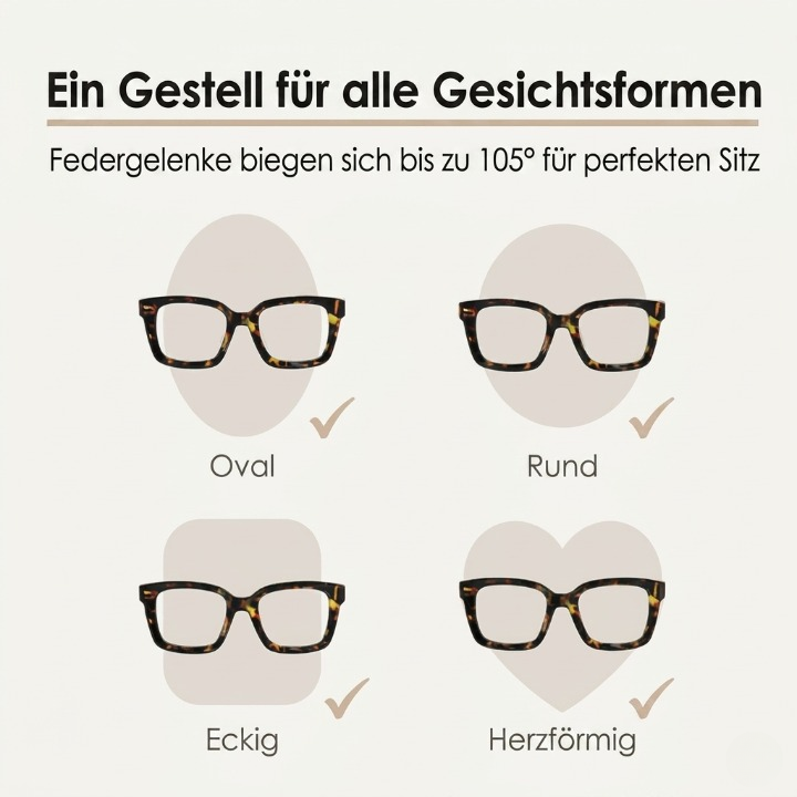 Chic Blue Light Filtering Reading Glasses with Flexible Frame