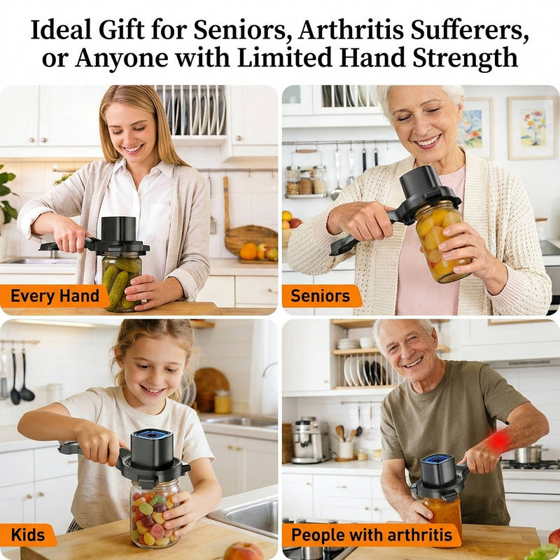 Effortless Lid Master – Rechargeable Adjustable Jar & Bottle Opener