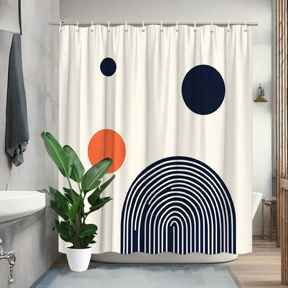Circlify Geometric Shower Curtain in Polyester Fabric