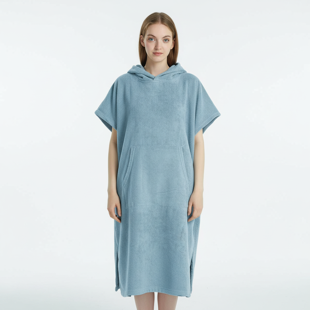 Generous Towel Poncho with Kangaroo Pocket