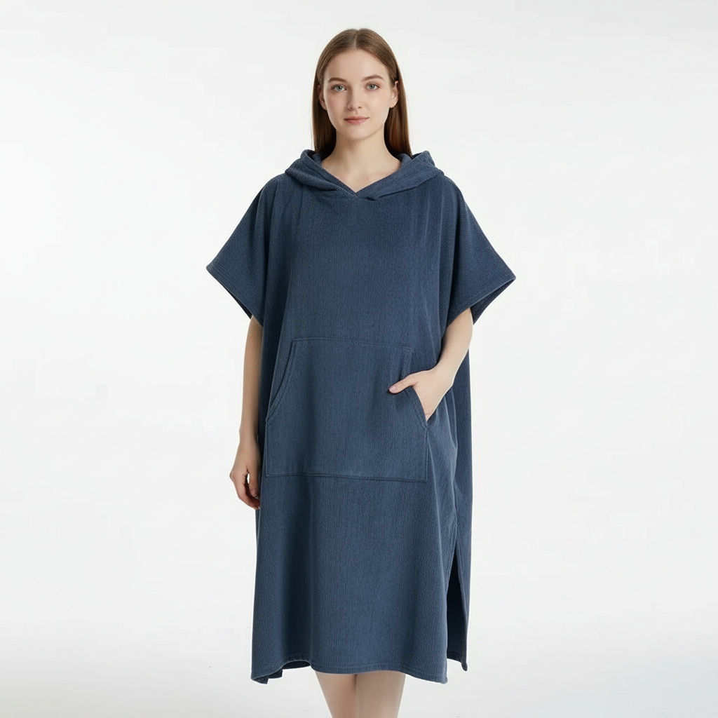 Generous Towel Poncho with Kangaroo Pocket