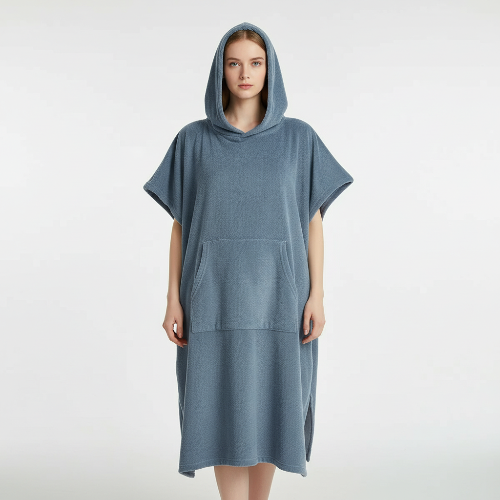 Generous Towel Poncho with Kangaroo Pocket