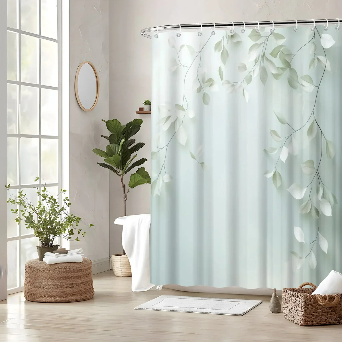 Calmweave Woven Shower Curtain in Polyester
