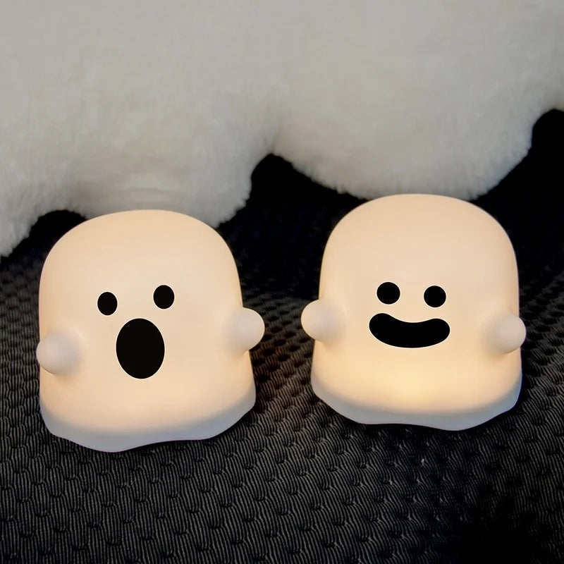 Portable Ghost-Shaped LED Night Light with Timer Feature