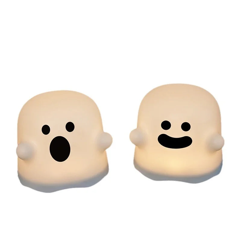 Portable Ghost-Shaped LED Night Light with Timer Feature