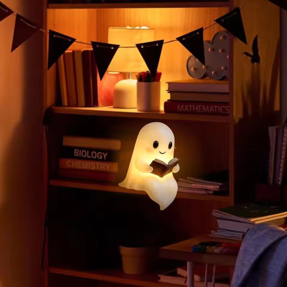 Charming Ghost Book Lamp – LED Decorative Nightlight