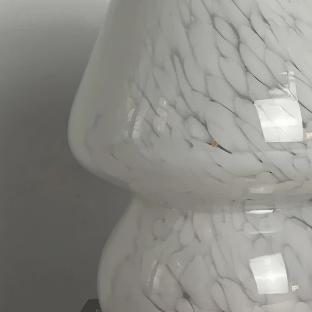 Mushroom-Shaped Glass Table Lamp