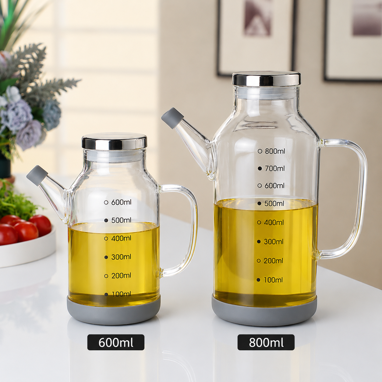 Precision Glass Oil Pourer with Measurement Markings