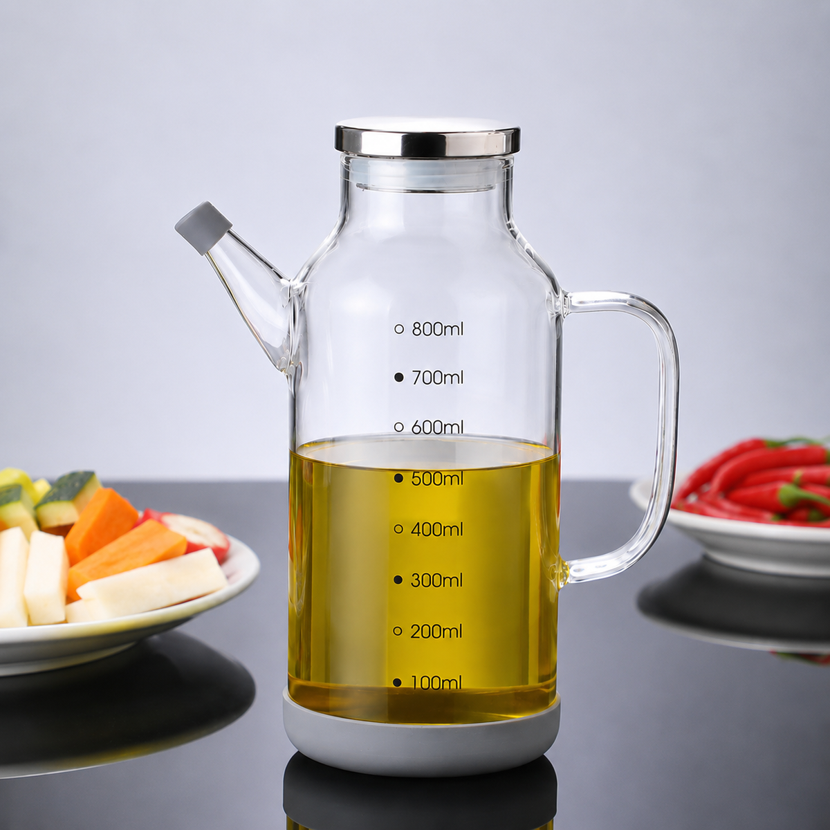 Precision Glass Oil Pourer with Measurement Markings