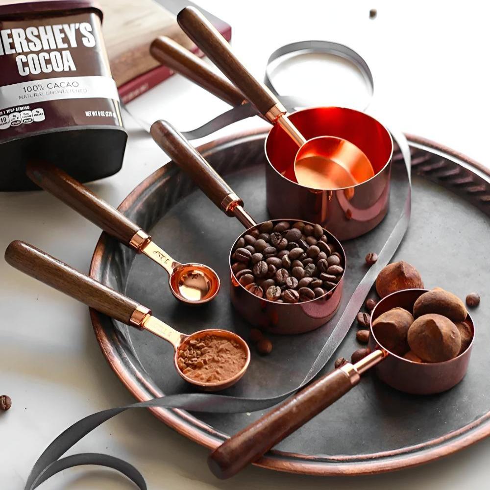 Copper Charm Measuring Set | Elegant Stainless Steel with Ergonomic Grip