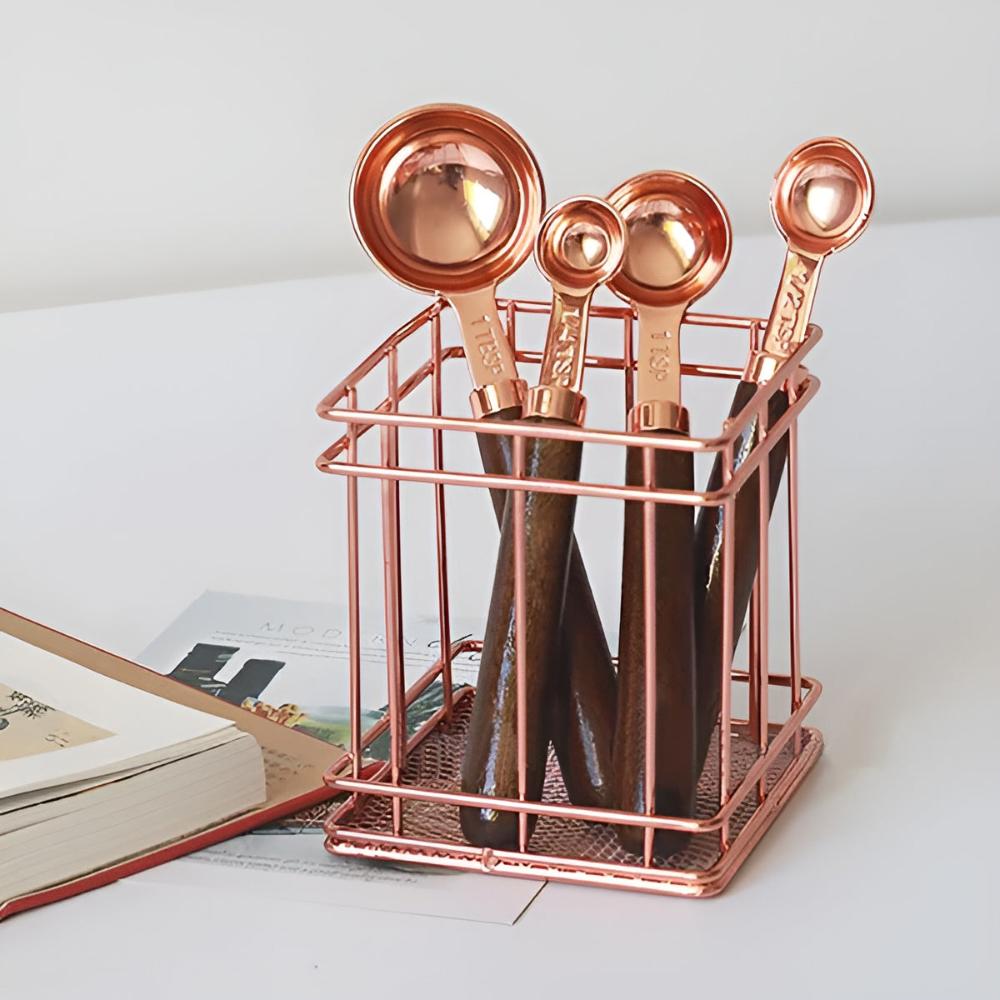 Copper Charm Measuring Set | Elegant Stainless Steel with Ergonomic Grip