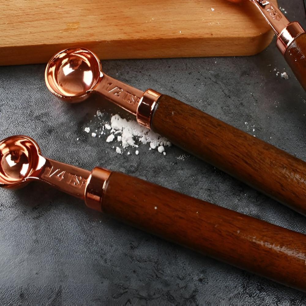 Copper Charm Measuring Set | Elegant Stainless Steel with Ergonomic Grip