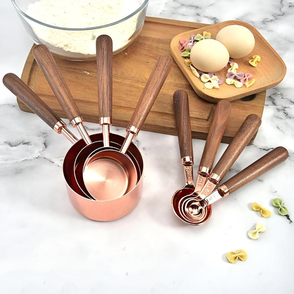 Copper Charm Measuring Set | Elegant Stainless Steel with Ergonomic Grip