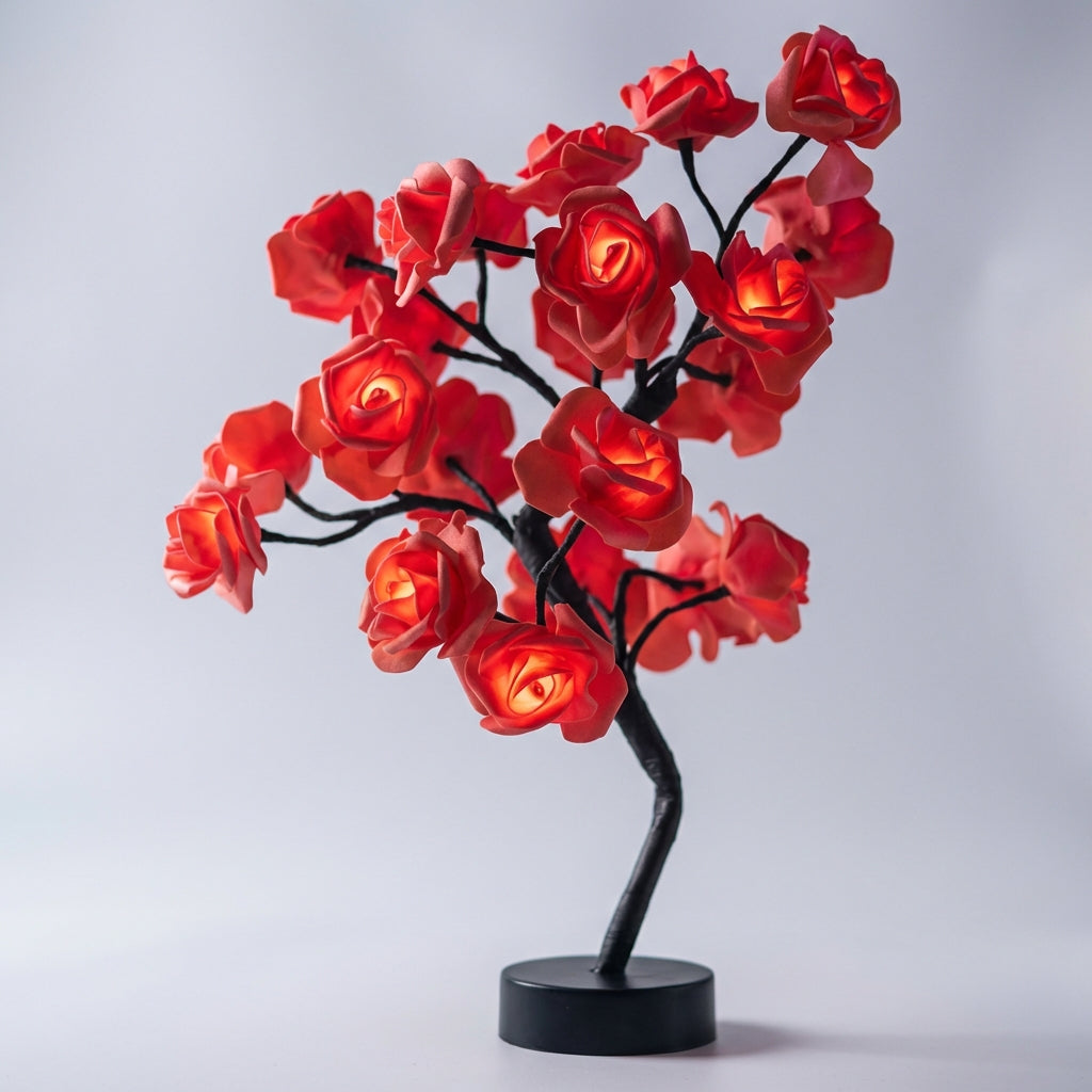 LumiPetal | Elegant Floral Nightlight with Dual Power Options