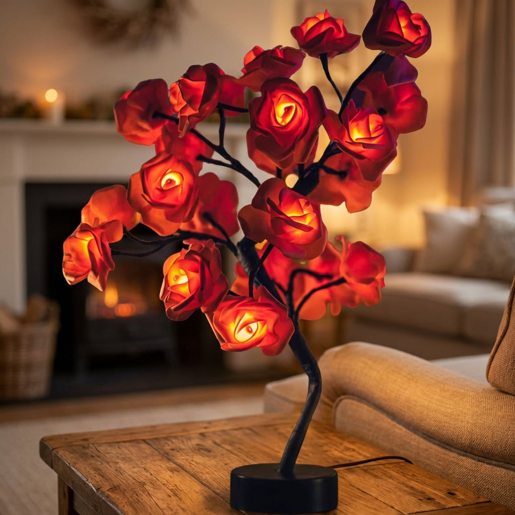 LumiPetal | Elegant Floral Nightlight with Dual Power Options