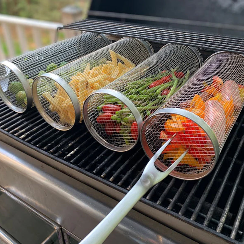 Chef's Delight - High-Quality Rotating Grill Basket