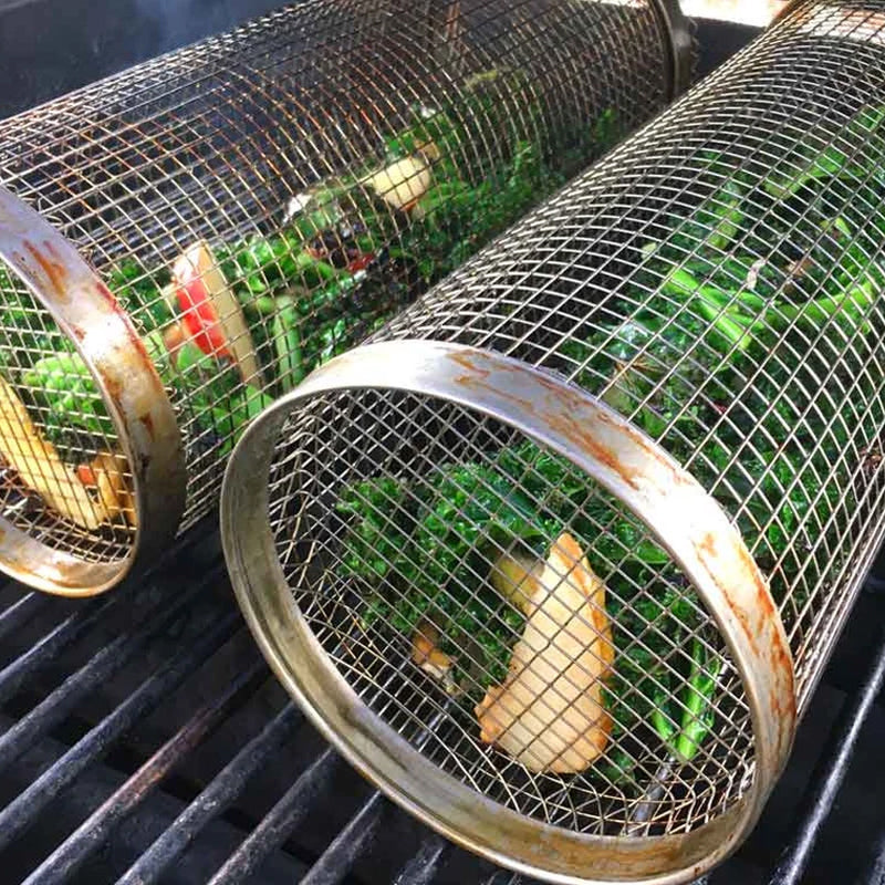 Chef's Delight - High-Quality Rotating Grill Basket