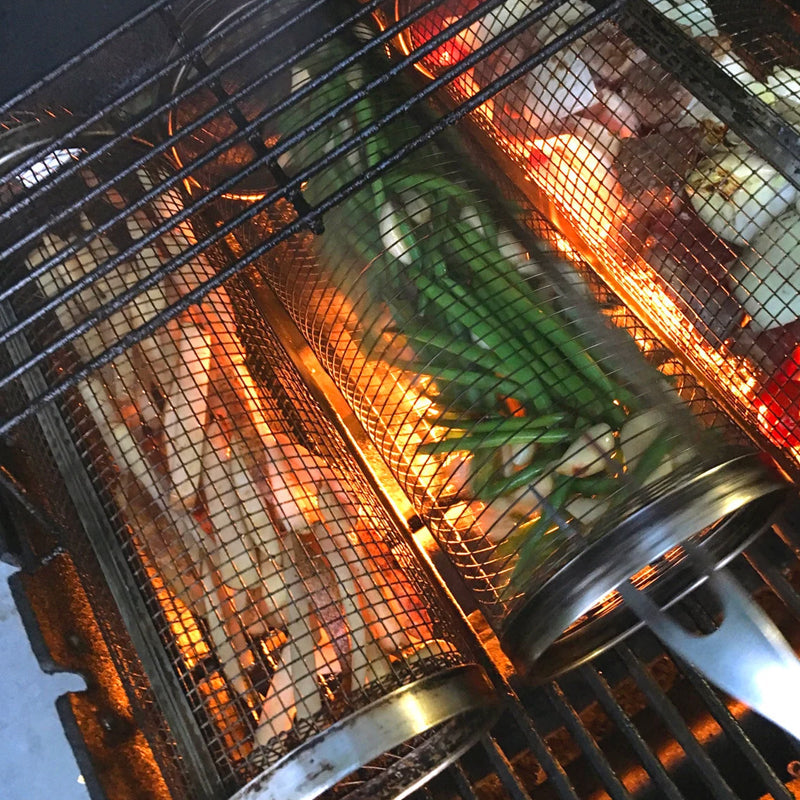 Chef's Delight - High-Quality Rotating Grill Basket