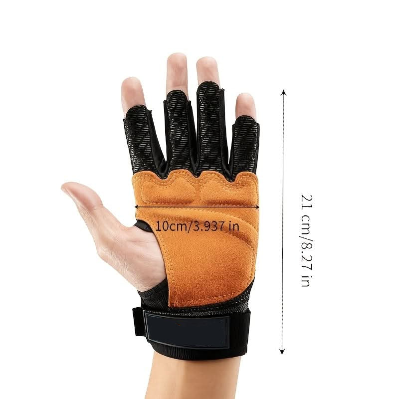 PowerGrip - Enhanced Weightlifting Gloves with Supportive Wrist Strap