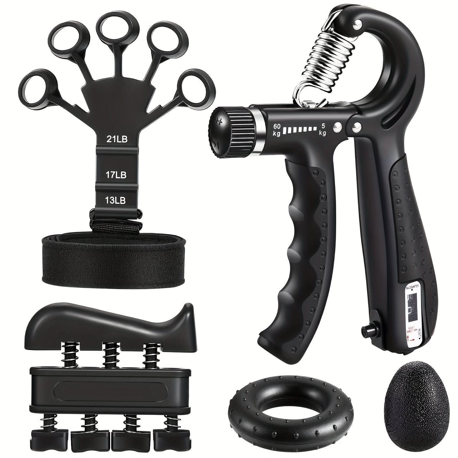PowerGrip Pro - 5-Piece Hand & Forearm Strengthening Set