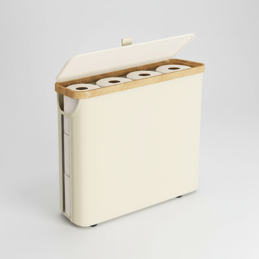 Toilet Paper Holder with Large Capacity - Roll Organizer