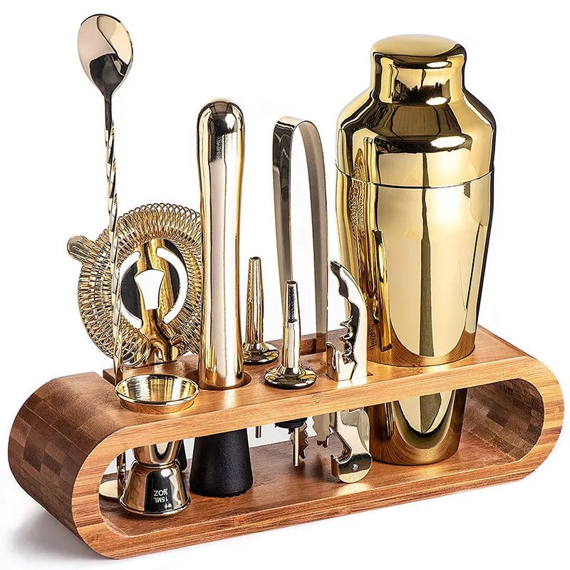 Sophisticated 10-Piece Barware Kit for Home Mixology Mastery