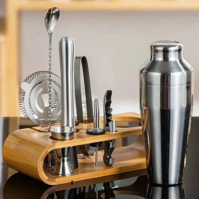 Sophisticated 10-Piece Barware Kit for Home Mixology Mastery