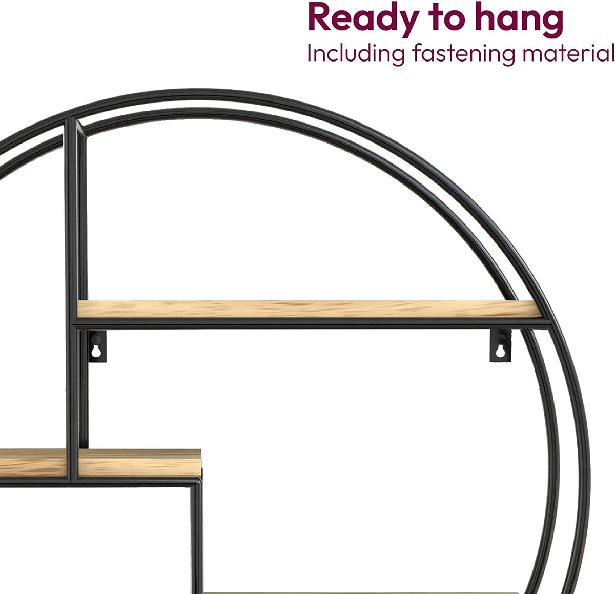 Rustic Round Floating Wall Shelf for Modern Spaces