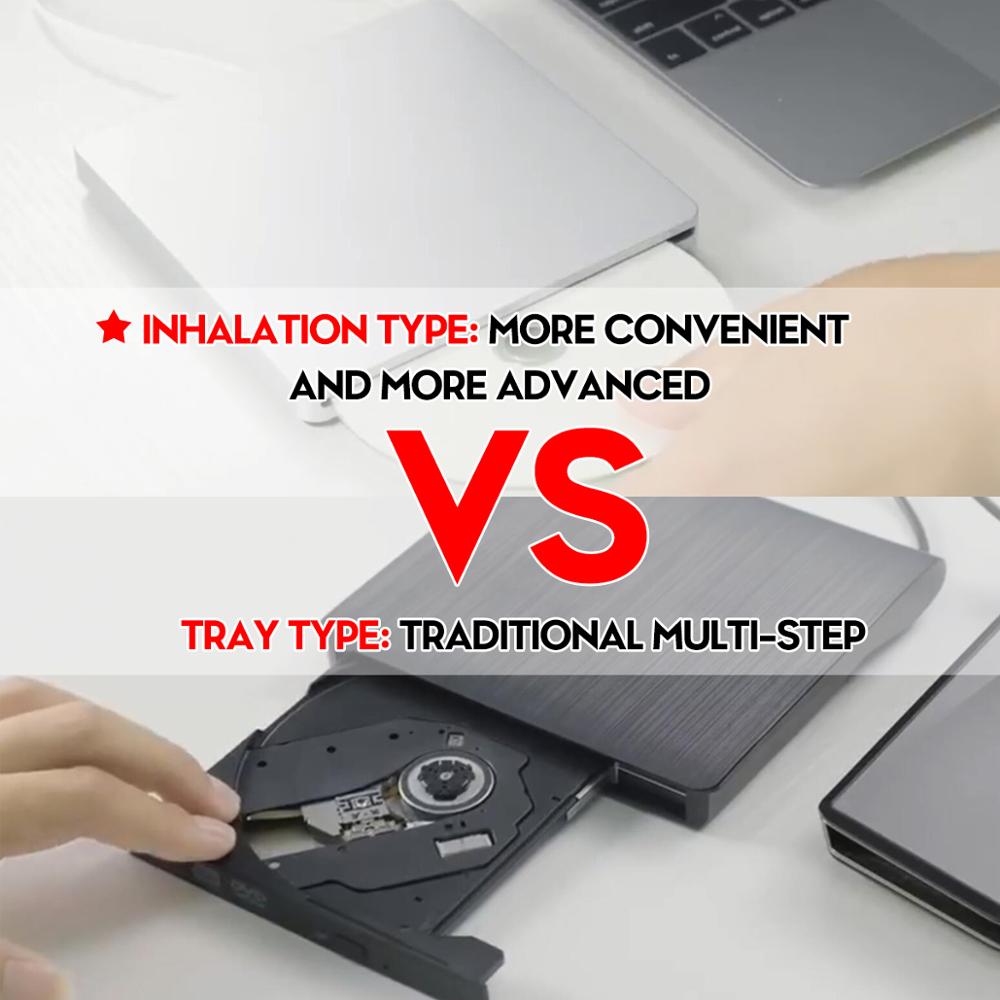 Portable USB CD/DVD Recorder for MacBook and Laptops
