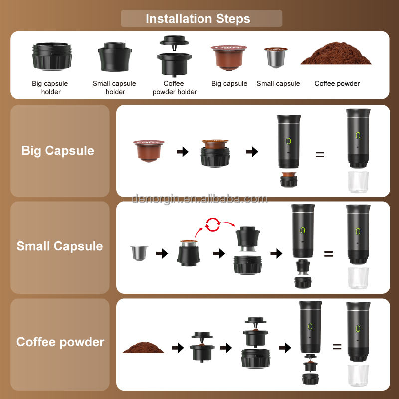 Compact Wireless Espresso Brewer | 20-Bar Pressure & USB Rechargeable