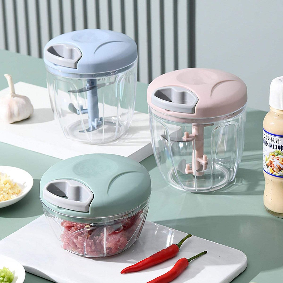 Handheld Food Chopper & Meat Grinder | Ergonomic Manual Processor