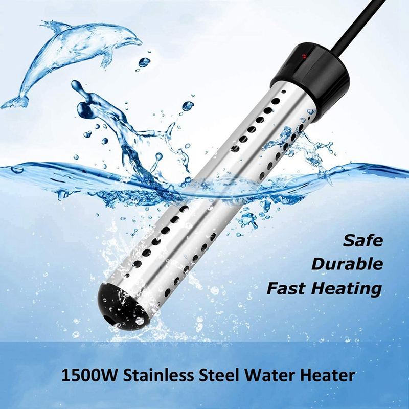 AquaBlitz 1500W Portable Immersion Heater - Efficient Water Heating Solution