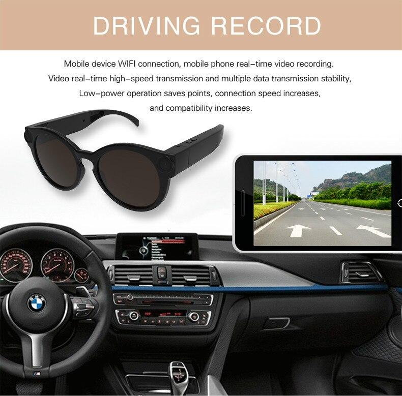 Smart Sunglasses with Integrated HD Camera for Active Lifestyles