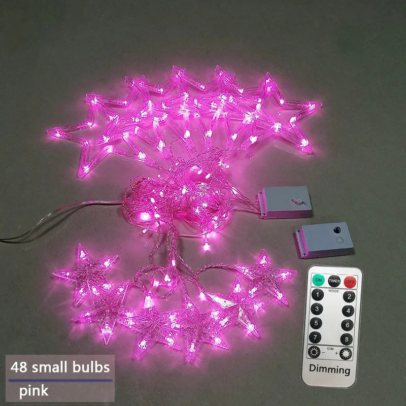 Starry LED Garland – Decorative Star String Lights