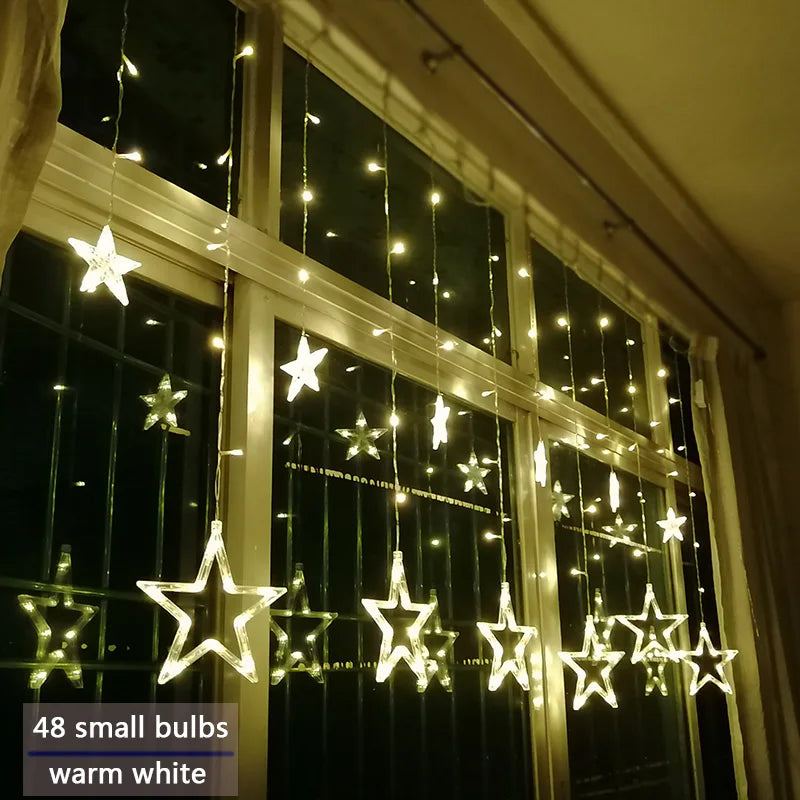 Starry LED Garland – Decorative Star String Lights