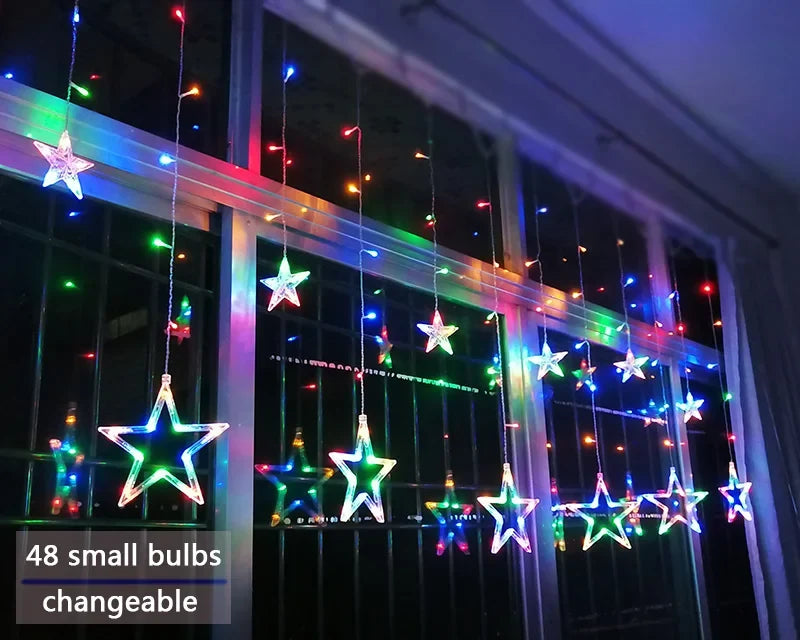 Starry LED Garland – Decorative Star String Lights