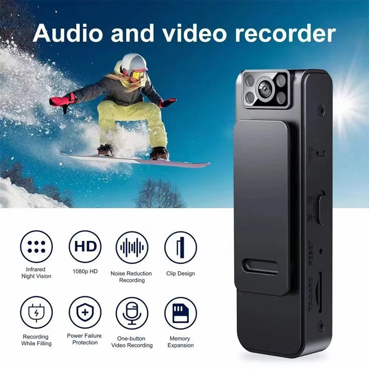 Compact Wearable Camera with Audio Recording