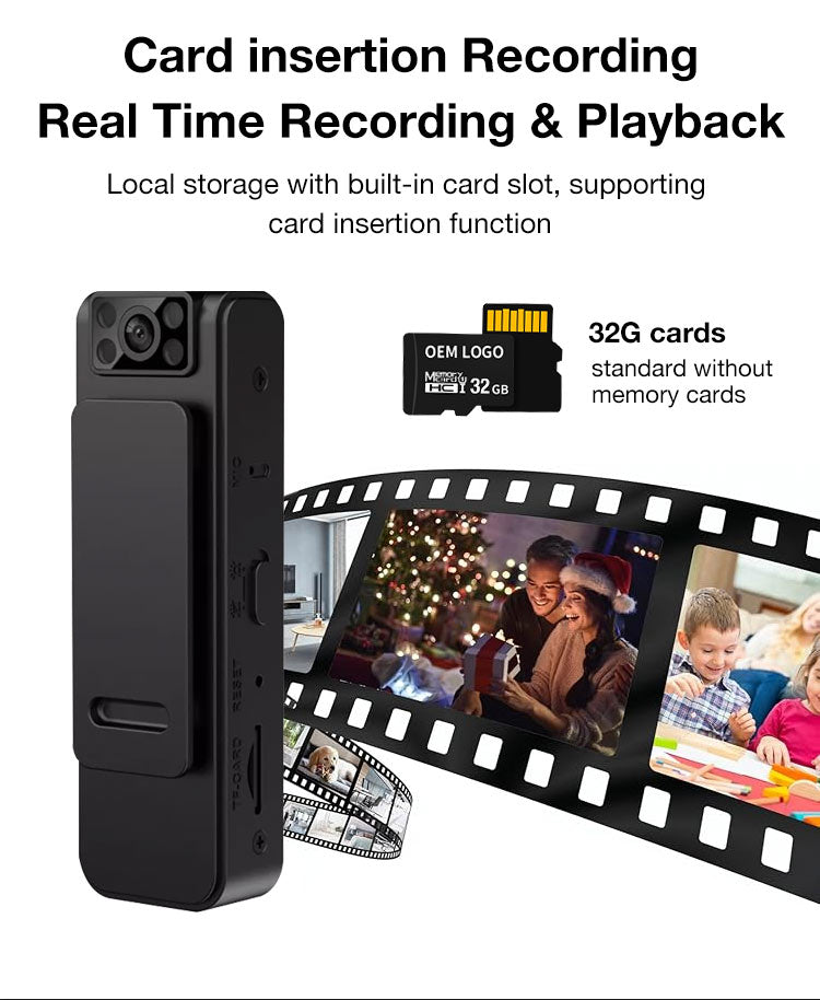 Compact Wearable Camera with Audio Recording