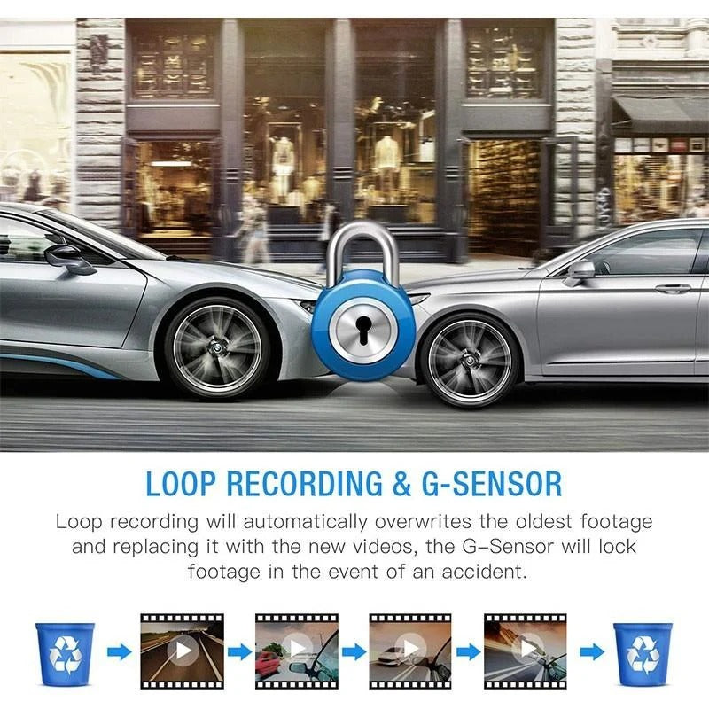 High-Definition Dual View Car Camera with Wide-Angle Lens