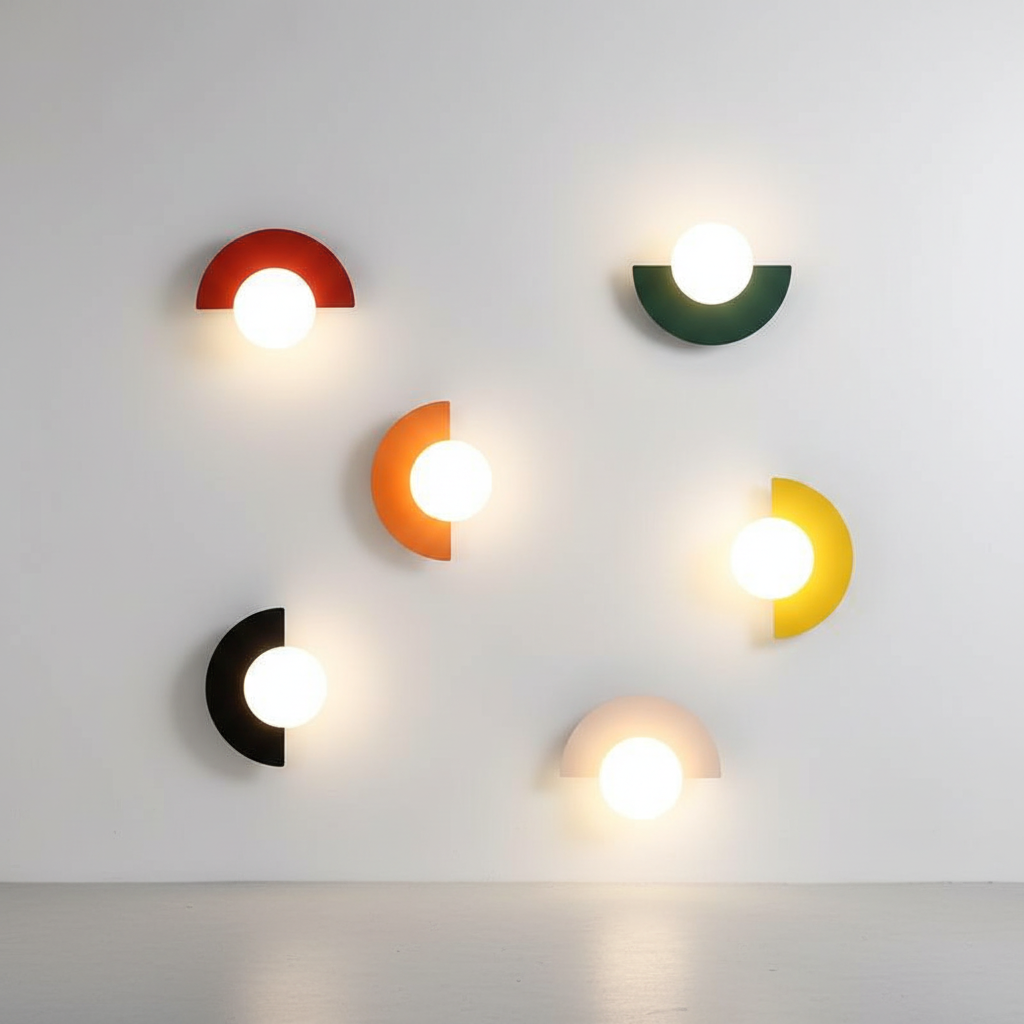 Minimalist Semi-Circle Wall Light Fixture