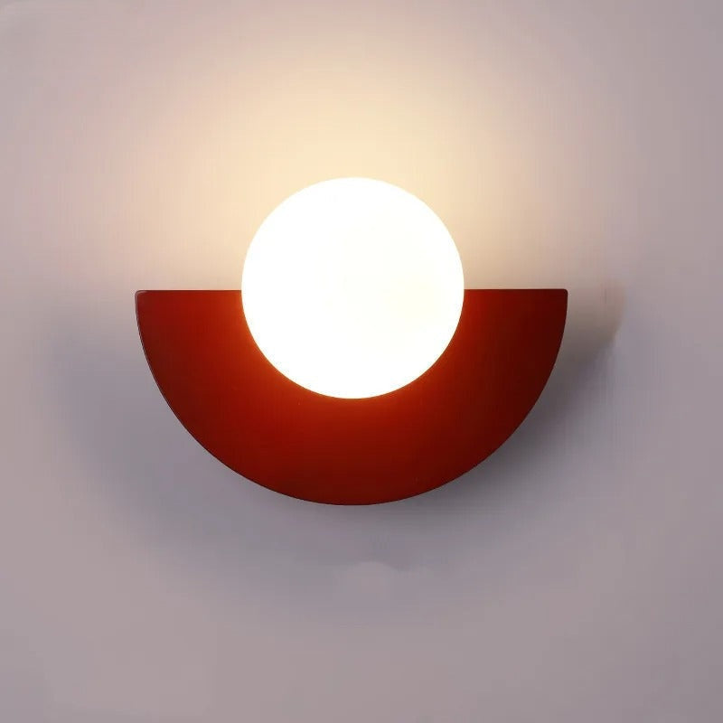 Minimalist Semi-Circle Wall Light Fixture