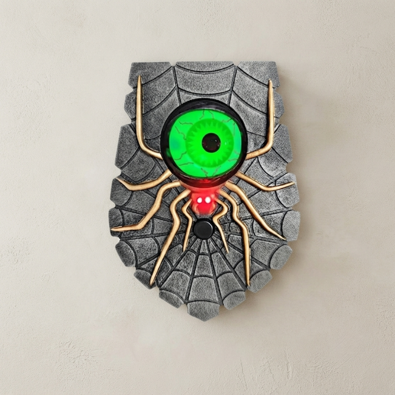 Spooky Spider Doorbell: Wireless Halloween Decor