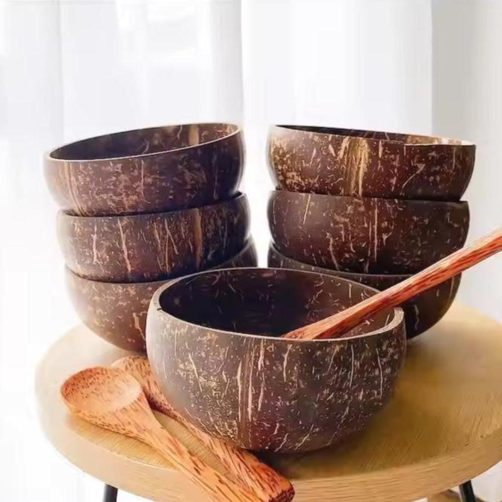 Eco-Friendly Coconut Bowl Set with Smooth Finish