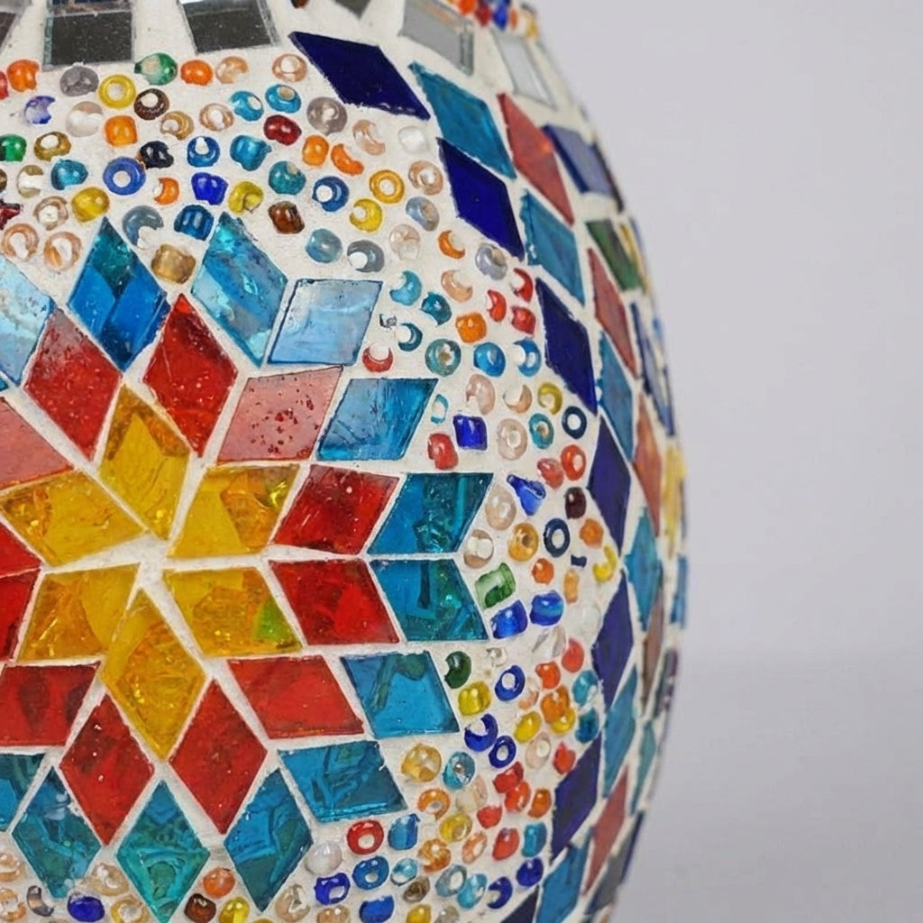 Mosaic Egg Lamp - Handcrafted Decorative Lighting Piece