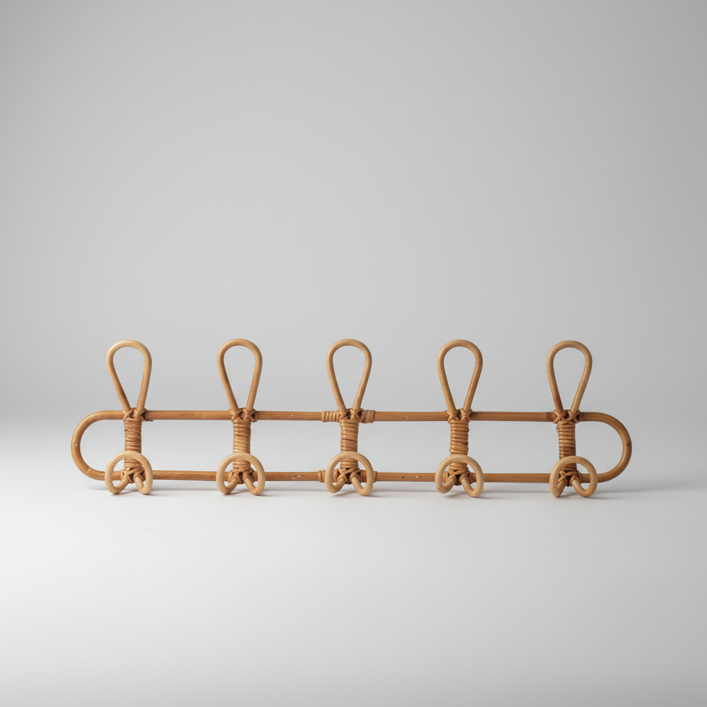 Wall Hook Made of Handwoven Rattan